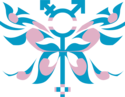 Transgender pink and blue symbol