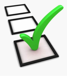 Survey and green checkmark