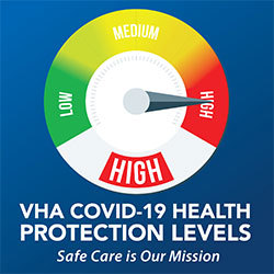Graphic of health protection level at high