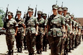 women veterans in formation