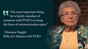 Photo of Veteran spouse and her quote in a graphic box