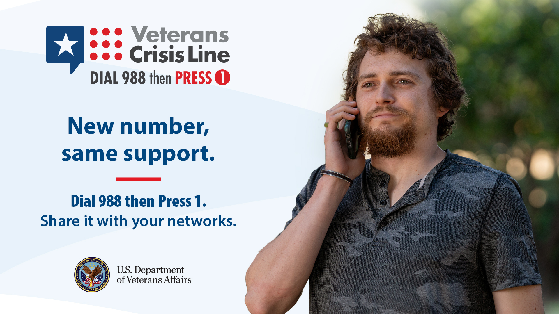 New Number for the Veterans Crisis Line