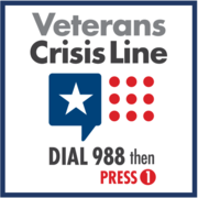 Veterans crisis line. Dial 988 then press 1