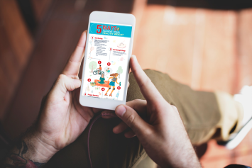 A Veteran reads healthy habits on their phone