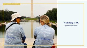 Two women Veterans sitting near the Washington Monument