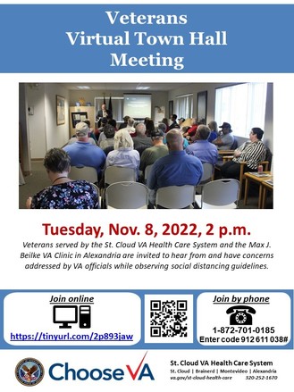 Veterans Virtual Town Hall Meeting- November 8, 2022, - Alexandria