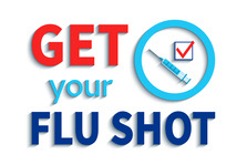 Words "get your flu shot"
