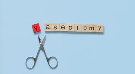 vasectomy spelled with Scrabble blocks