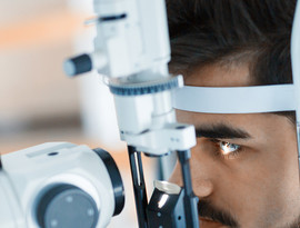 Man having an eye exam.