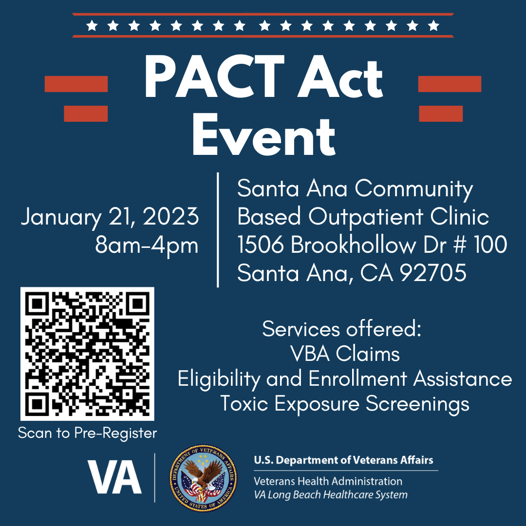PACT Act Event flyer