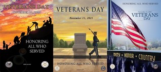 compilation of Vets Day posters