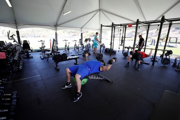 Veterans are eligible for FREE membership at the Veterans Center for Recreation & Education (VCRE) Veteran lifting weights