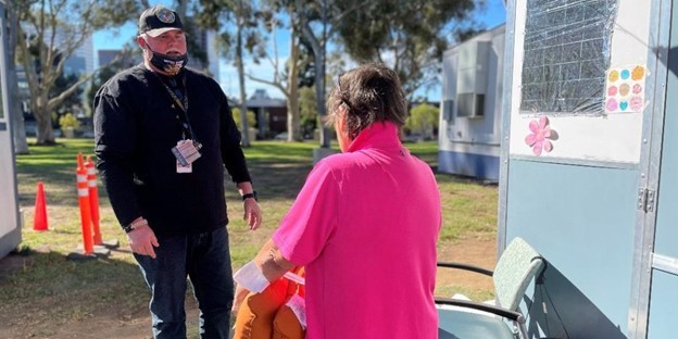 Peer support specialist Monte Daugharty