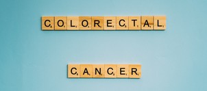 Colorectal cancer in scrabble pieces