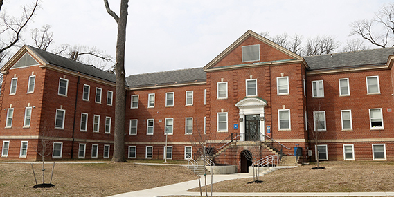 Picture taken on February 9, 2023, of building 4 at the Coatesville VA Medical Center in Coatesville, PA