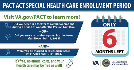 PACT ACT Special Health Care Enrollment Period banner.