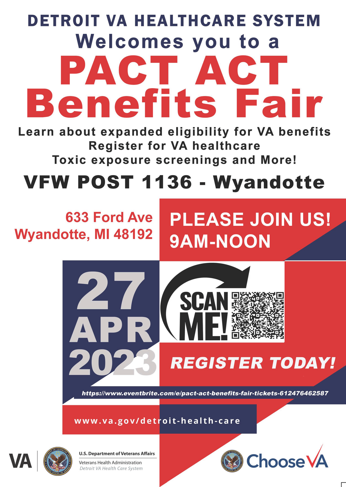 Flyer PACT ACT Benefits Fair April 27