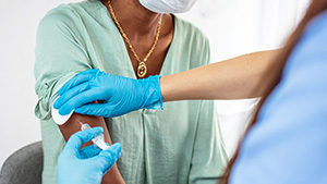 person receiving a vaccine