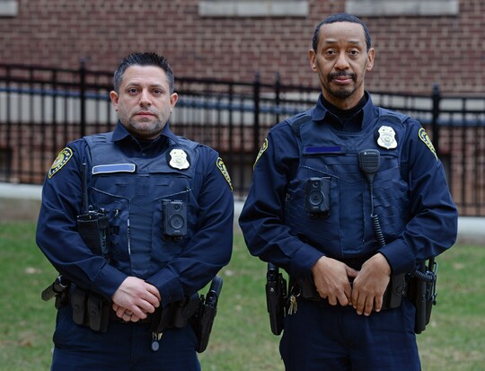 Two male VA police officers