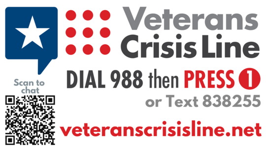 Veterans Crisis Line graphic