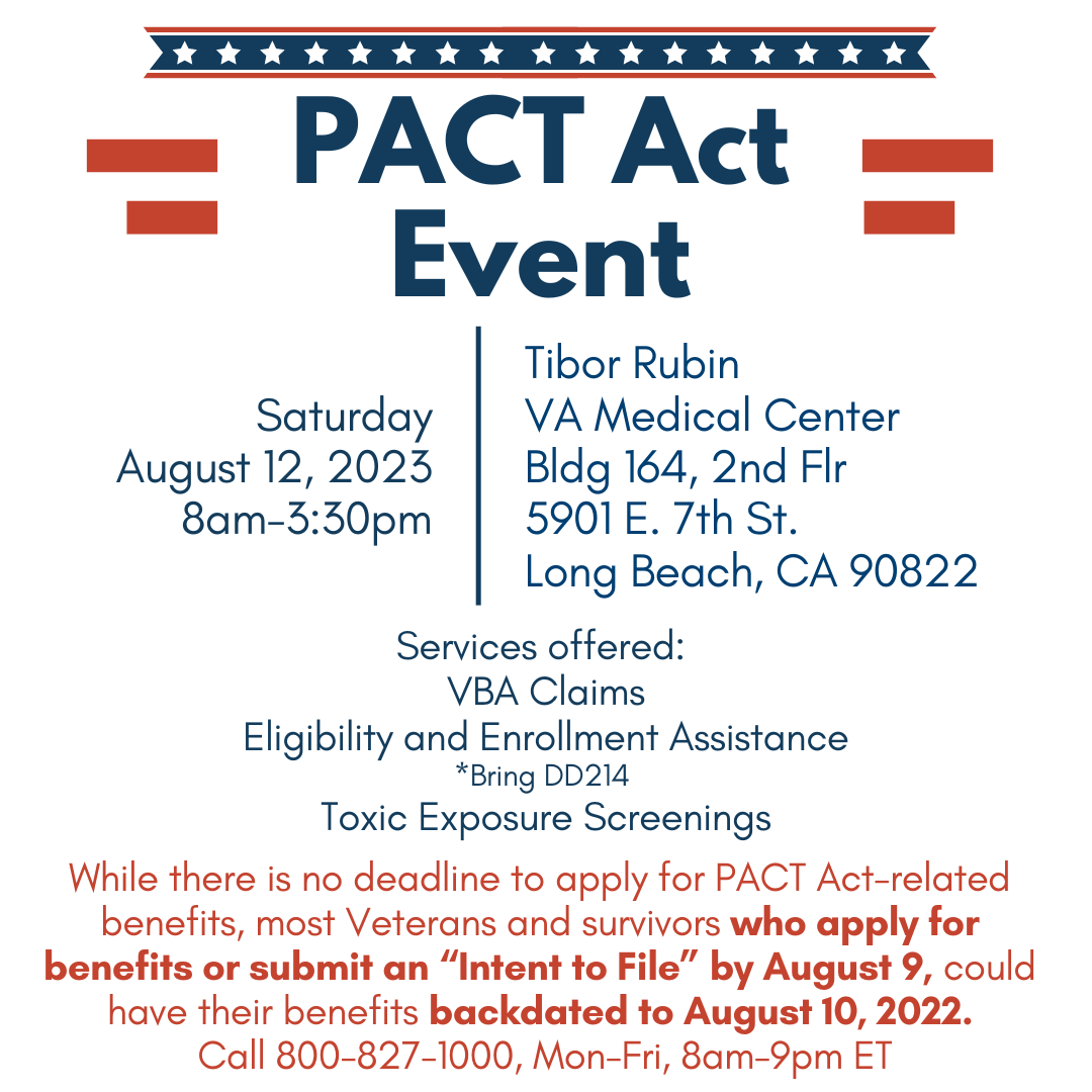 PACT Act Event Information