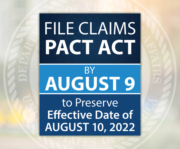 file PACT act claims by August 9 
