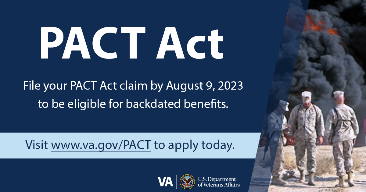 Apply for PACT Act benefits as August 9 deadline quickly approaches