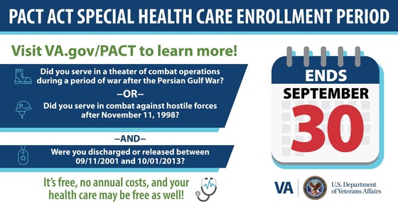PACT Act special enrollment deadline September 30