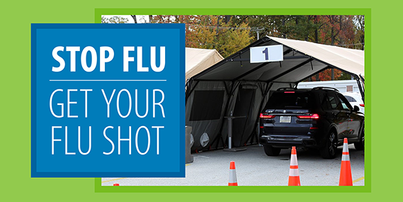 drive thru vaccine tent