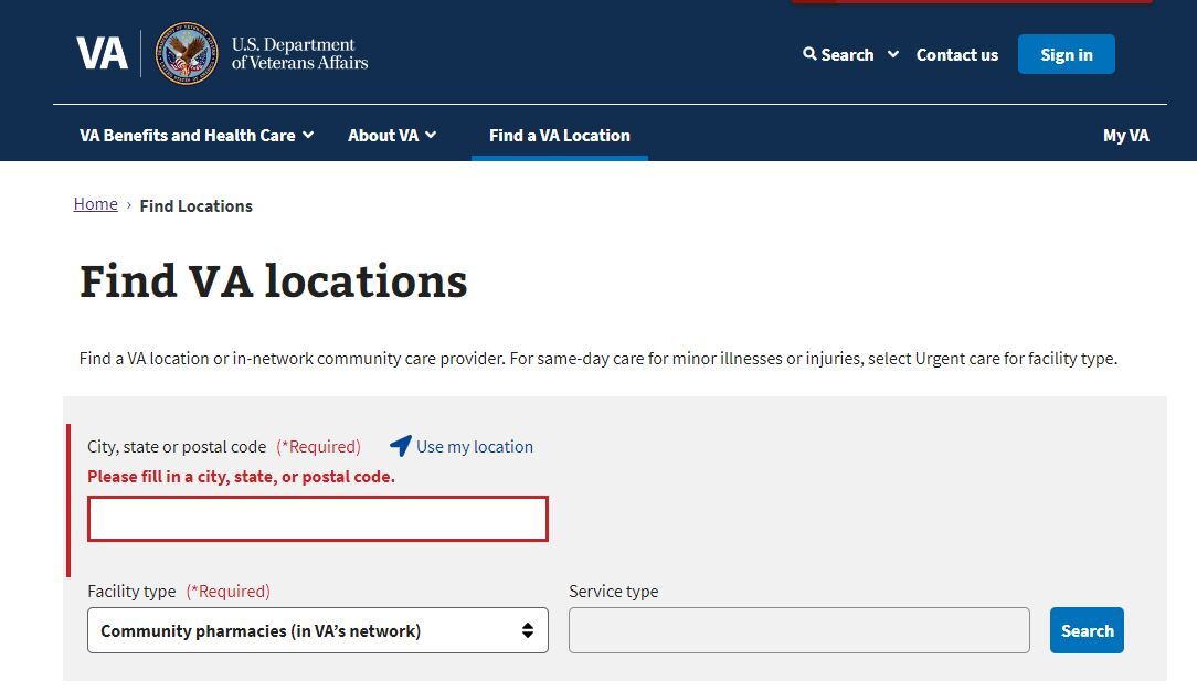 In-Network Pharmacy Search www.va.gov