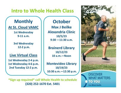 Intro to Whole Health Class - October 2023