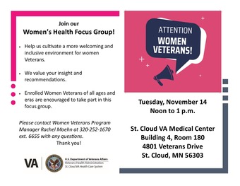 Women's Health Focus Groups - Flyer 