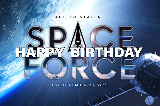 Happy Birthday Space Force graphic
