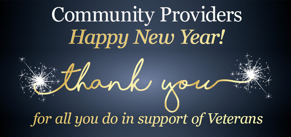 Happy New Year! Thank you for all you do in support of Veterans.