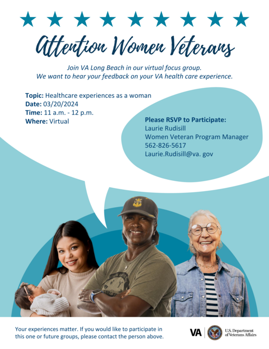 Women Veterans Focus Group Flyer