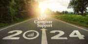 Caregiver Support Program logo on a road
