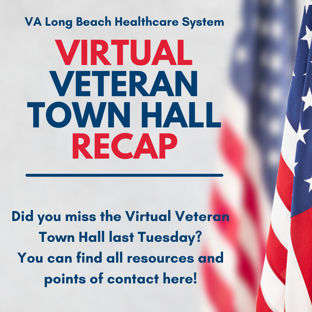 Virtual Veteran Town Hall recap title slide