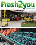 Fresh2You Mobile Market truck along with fruits and vegetables 
