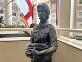 woman nurse military statue