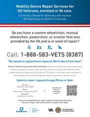 Wheelchair repair information. Call 1-888-583-8387 for service