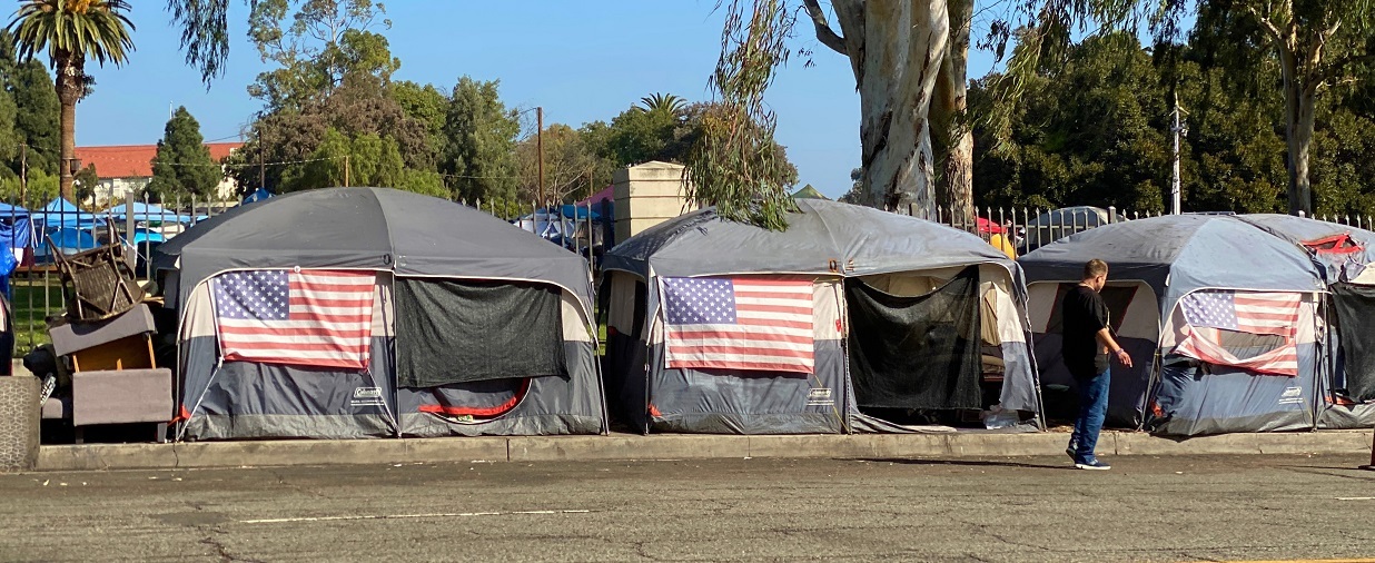 a veteran encampment site