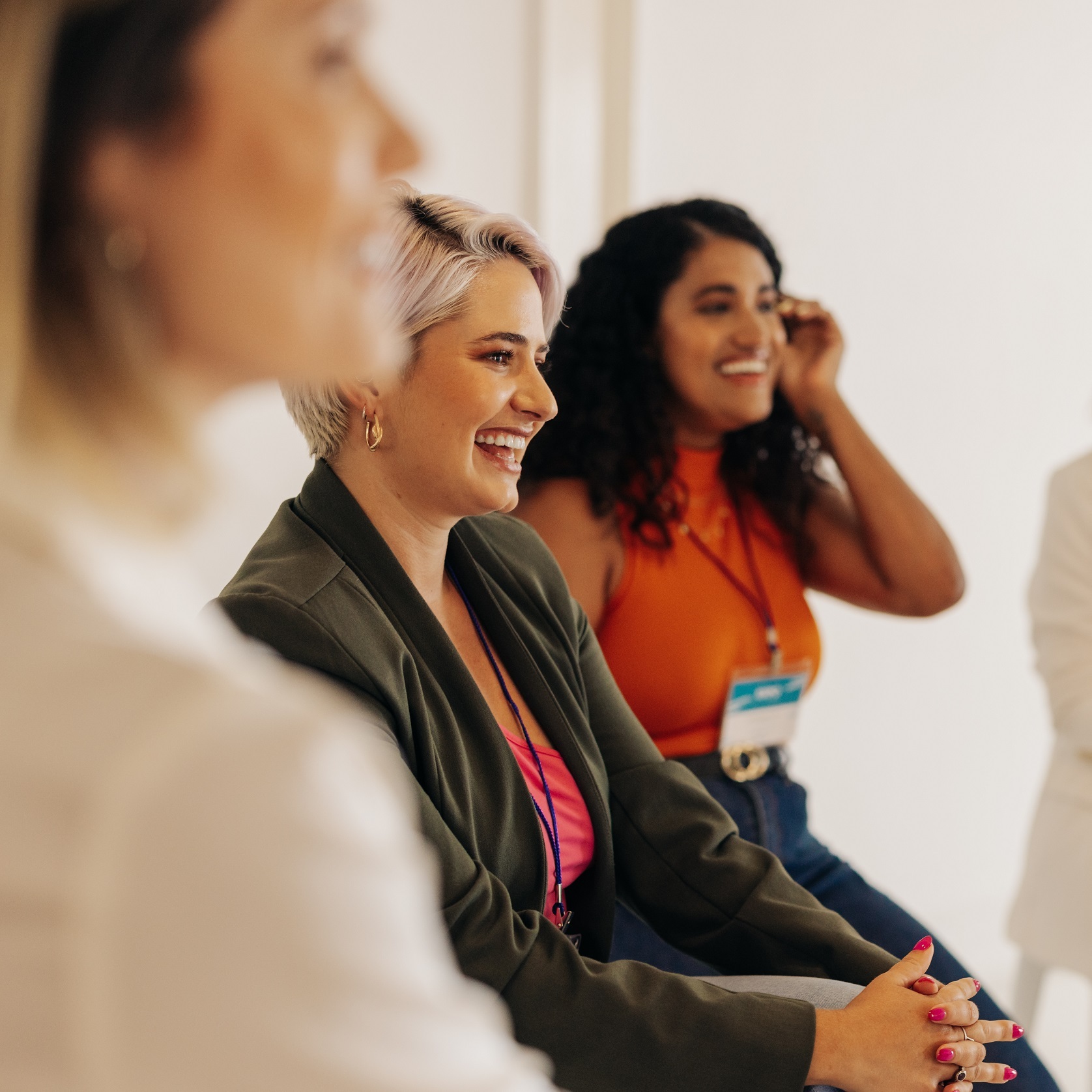 A group of women engaged in a meeting