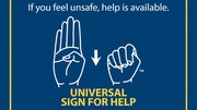 universal sign for help graphic