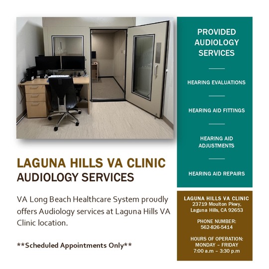 Audiology available at Laguna Hills VA Clinic