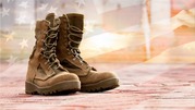 Picture of a soldier's boots.