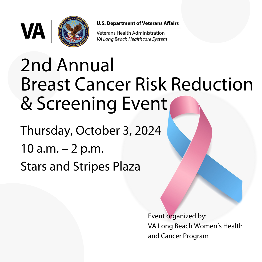 pink and blue ribbon with information about the event