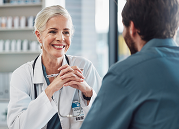 Doctor consulting with patient.