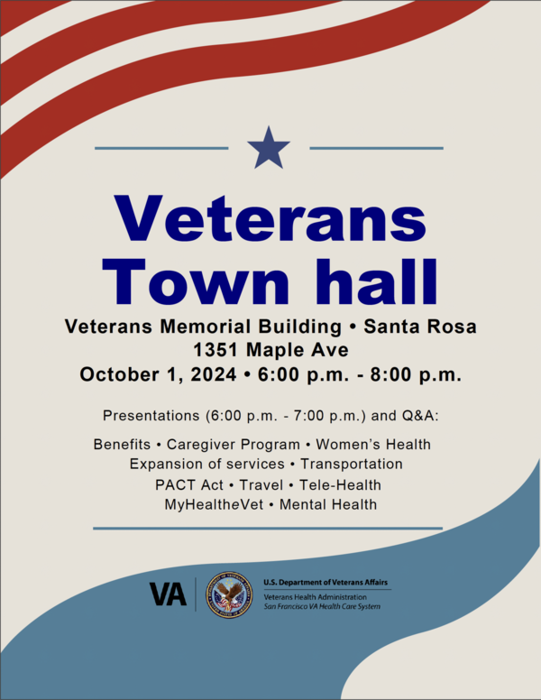 Veteran town hall flyer