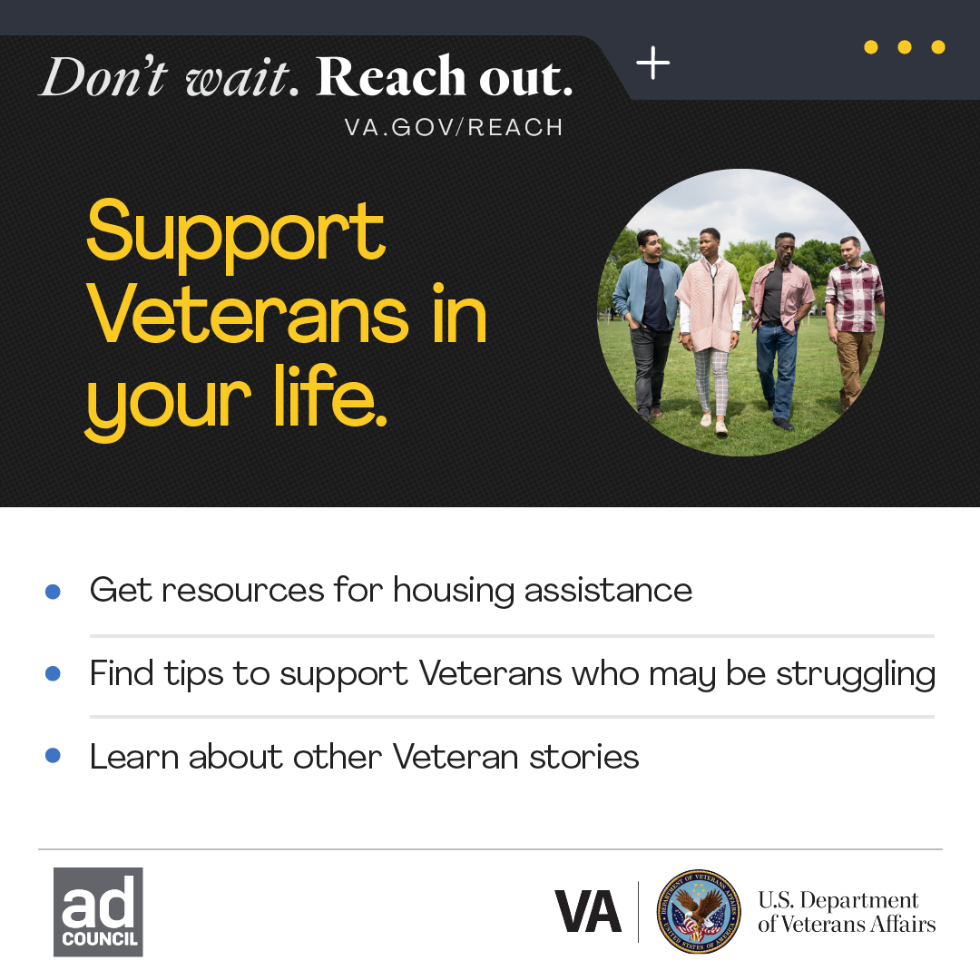 List of support resources for Veterans in your life