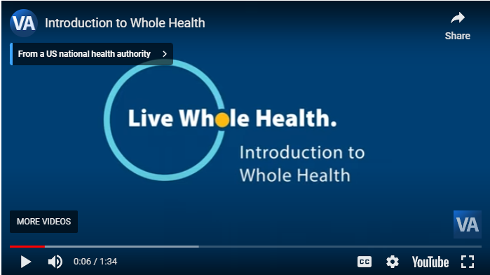 Intro to Whole Health video screenshot and link